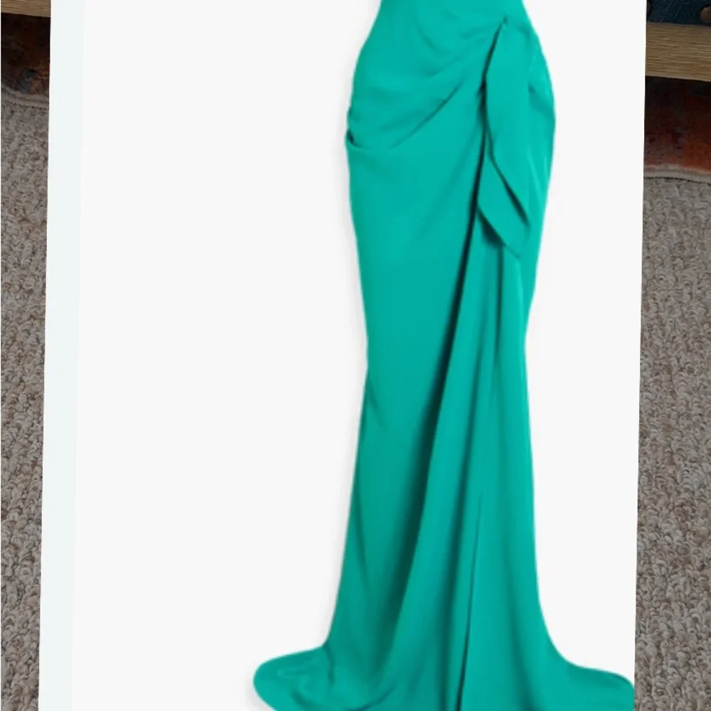Rhea Costa Blue One-Shoulder Gown for Weddings - Picture 4 of 11